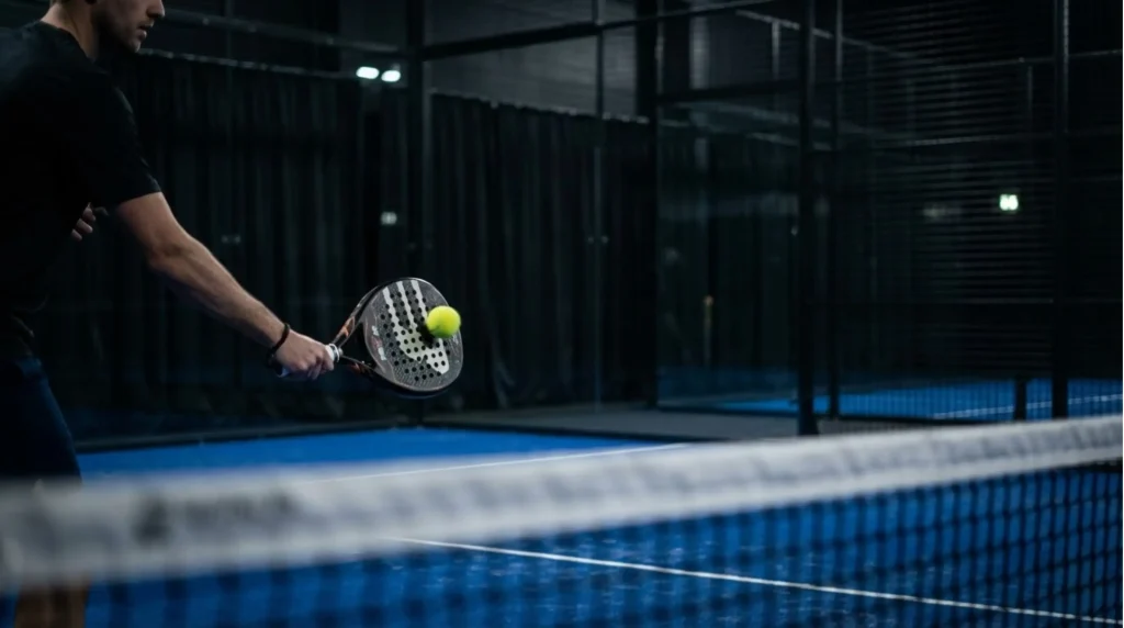 tony jackson sports hero padel player dark court
