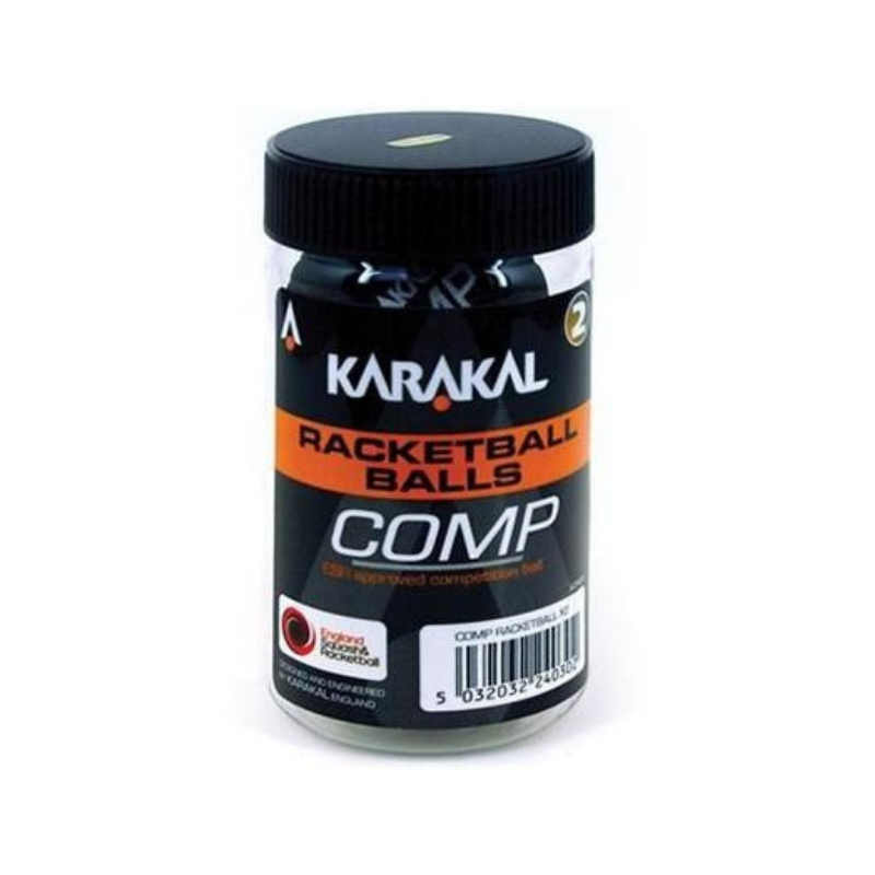 Karakal Competition Racketball Balls - Black (Can of 2)
