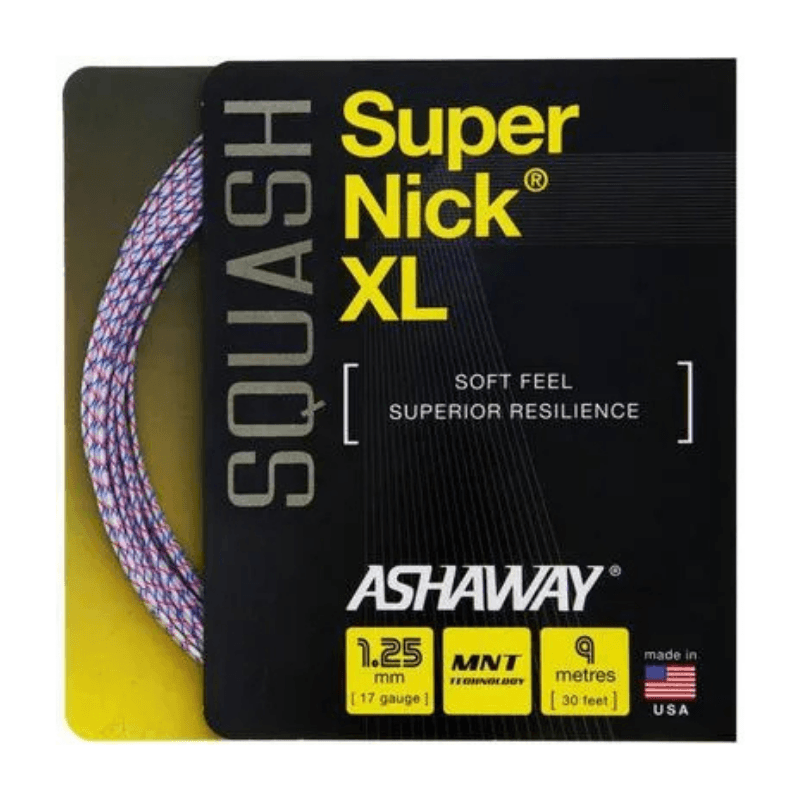 Ashaway SuperNick XL Squash String Strung Set