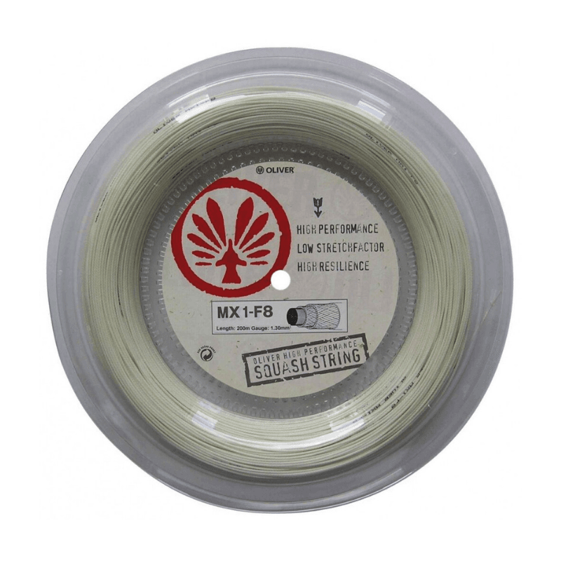 Oliver MX1-F8 1.30mm White Squash String Strung Set