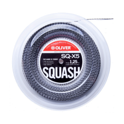 Oliver SQ-X5 1.25 Black/White Squash String  Strung Set