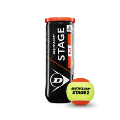 Dunlop Stage 2 Orange Dot Tennis Balls (Can of 3)